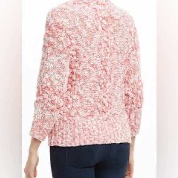 Far Away From Close Geranium Confetti V-neck Pullover Sweater - Picture 2 of 7